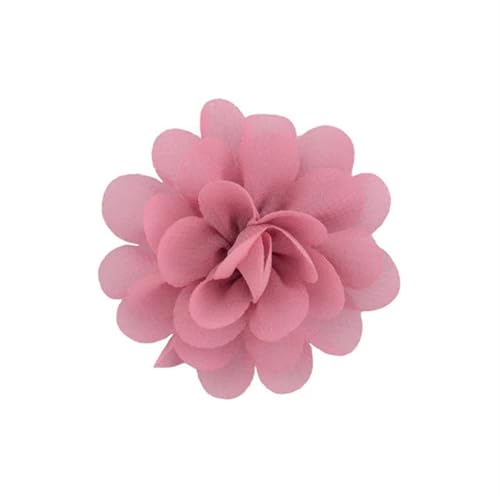 Chiffon Blumen 20 stücke Chiffon Stoff Blumen Diy Kopfbedeckungen Corsage Dekoration Nähen Kleidung Hüte Zubehör Blume Kopf(Dusty Pink) von Ayztantine