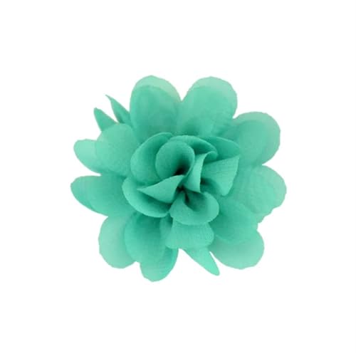 Chiffon Blumen 20 stücke Chiffon Stoff Blumen Diy Kopfbedeckungen Corsage Dekoration Nähen Kleidung Hüte Zubehör Blume Kopf(Green) von Ayztantine