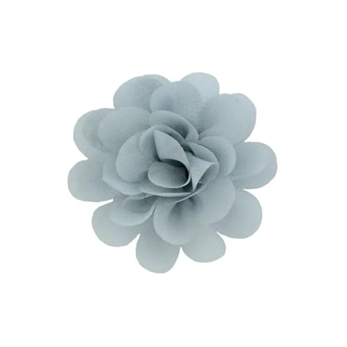Chiffon Blumen 20 stücke Chiffon Stoff Blumen Diy Kopfbedeckungen Corsage Dekoration Nähen Kleidung Hüte Zubehör Blume Kopf(Grey) von Ayztantine