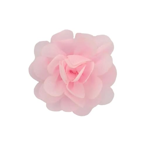 Chiffon Blumen 20 stücke Chiffon Stoff Blumen Diy Kopfbedeckungen Corsage Dekoration Nähen Kleidung Hüte Zubehör Blume Kopf(Light Pink) von Ayztantine