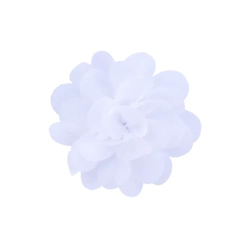 Chiffon Blumen 20 stücke Chiffon Stoff Blumen Diy Kopfbedeckungen Corsage Dekoration Nähen Kleidung Hüte Zubehör Blume Kopf(White) von Ayztantine