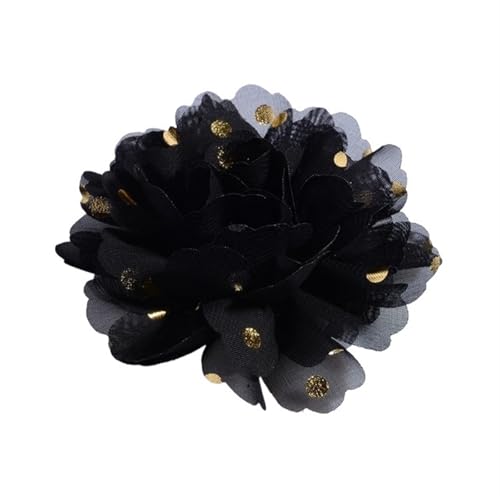 Chiffon Blumen 30 STK 10 cm große dekorative Chiffonblumen zur Hochzeitsverschönerung, Stoffblumen mit goldenen Punkten for Fest- und Partybedarf(H) von Ayztantine