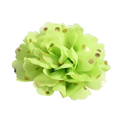 Chiffon Blumen 30 STK 10 cm große dekorative Chiffonblumen zur Hochzeitsverschönerung, Stoffblumen mit goldenen Punkten for Fest- und Partybedarf(I) von Ayztantine