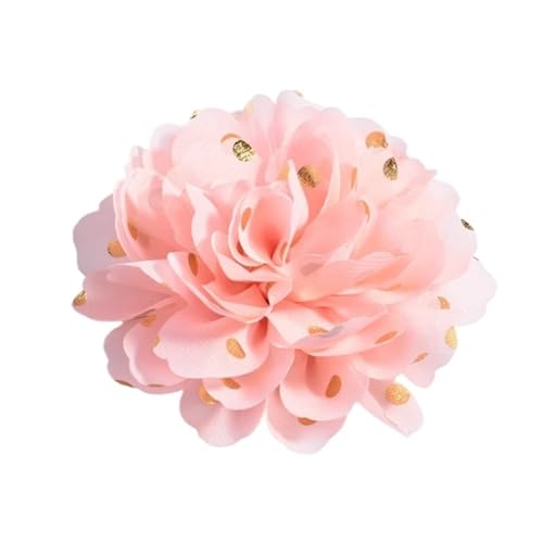 Chiffon Blumen 30 STK 10 cm große dekorative Chiffonblumen zur Hochzeitsverschönerung, Stoffblumen mit goldenen Punkten for Fest- und Partybedarf(K) von Ayztantine