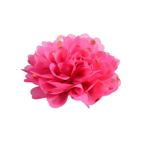 Chiffon Blumen 30 STK 10 cm große dekorative Chiffonblumen zur Hochzeitsverschönerung, Stoffblumen mit goldenen Punkten for Fest- und Partybedarf(O) von Ayztantine