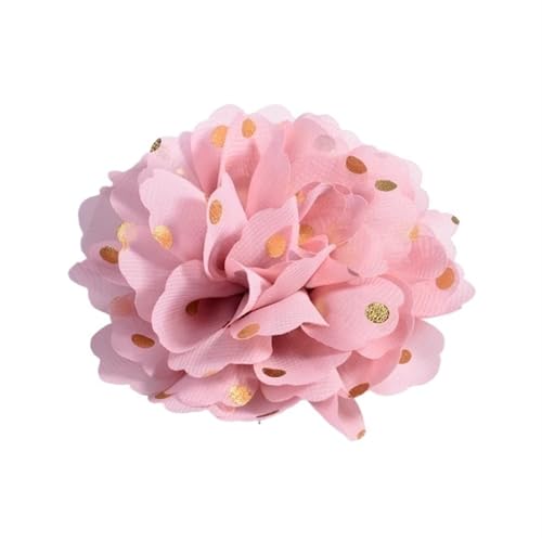 Chiffon Blumen 30 STK 10 cm große dekorative Chiffonblumen zur Hochzeitsverschönerung, Stoffblumen mit goldenen Punkten for Fest- und Partybedarf(S) von Ayztantine