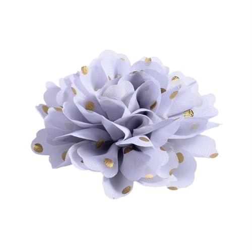 Chiffon Blumen 30 STK 10 cm große dekorative Chiffonblumen zur Hochzeitsverschönerung, Stoffblumen mit goldenen Punkten for Fest- und Partybedarf(W) von Ayztantine