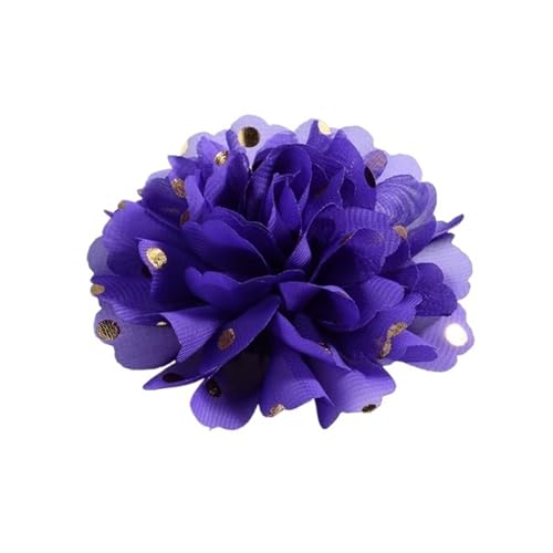 Chiffon Blumen 30 STK 10 cm große dekorative Chiffonblumen zur Hochzeitsverschönerung, Stoffblumen mit goldenen Punkten for Fest- und Partybedarf(X) von Ayztantine