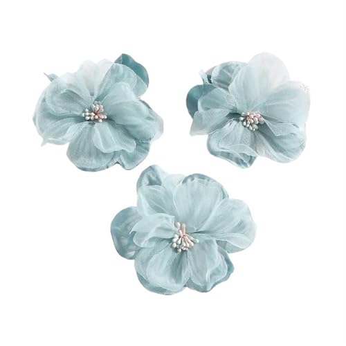 Chiffon Blumen 5/10 Stücke Weichen Chiffon Blumen Kopf DIY Hochzeit Brautkleid Nähen Mädchen Haarnadel Dekoration Zubehör for Handarbeiten Handwerk(1,10Pcs) von Ayztantine