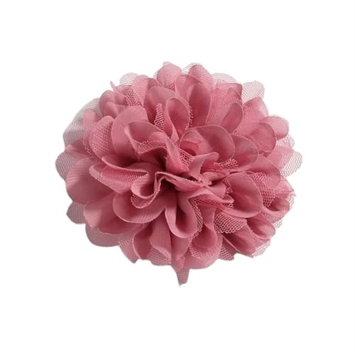 Chiffon Blumen 5 STÜCKE 11 CM Spitzenbesatz Patch Applikation Stoff Künstliche Blumen Hochzeitskleid Chiffon Blume Braut Haar Schleier Kleidung Dekoration(Dusty Pink) von Ayztantine