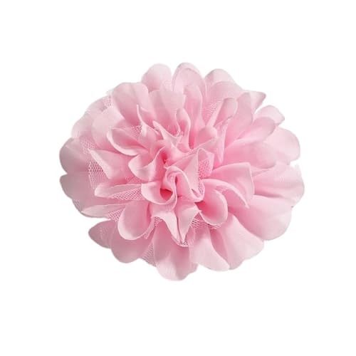 Chiffon Blumen 5 STÜCKE 11 CM Spitzenbesatz Patch Applikation Stoff Künstliche Blumen Hochzeitskleid Chiffon Blume Braut Haar Schleier Kleidung Dekoration(Lt Pink) von Ayztantine