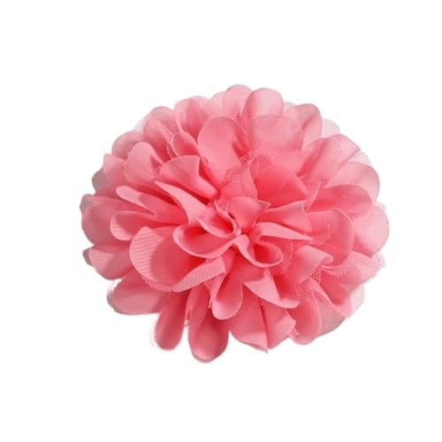 Chiffon Blumen 5 STÜCKE 11 CM Spitzenbesatz Patch Applikation Stoff Künstliche Blumen Hochzeitskleid Chiffon Blume Braut Haar Schleier Kleidung Dekoration(Pink) von Ayztantine