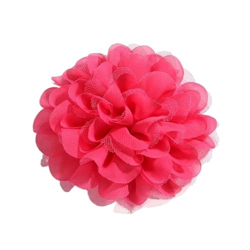 Chiffon Blumen 5 STÜCKE 11 CM Spitzenbesatz Patch Applikation Stoff Künstliche Blumen Hochzeitskleid Chiffon Blume Braut Haar Schleier Kleidung Dekoration(Prune) von Ayztantine