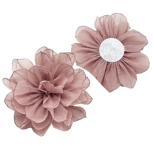 Chiffon Blumen 5 Stücke 10 CM Chiffon Handgemachte 3D Stoff Künstliche Gaze Blume for Hochzeit Kleid Hüte Dekoration(1) von Ayztantine