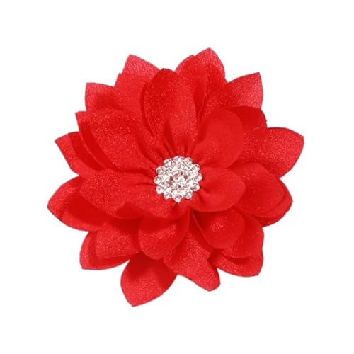 Chiffon Blumen 5 Stücke 8, cm Künstliche Blumen for Hochzeit Kleid Hüte Chiffon Stoff Blume for Stirnband Brosche DIY Home Decor(Red) von Ayztantine