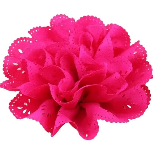 Chiffon Blumen 5 stücke 4 "Schöne Chic Weiche Handgemachte Künstliche Stoff Chiffon Blume Zubehör for Mädchen Haar Blumen(Prune) von Ayztantine