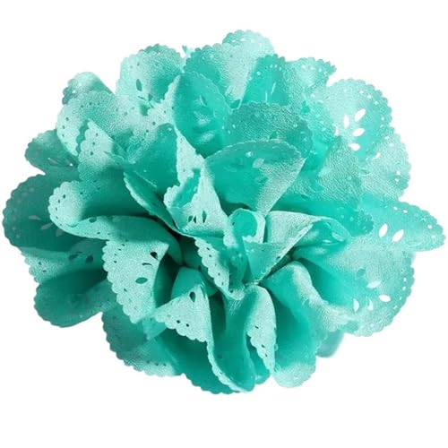 Chiffon Blumen 5 stücke 4 "Schöne Chic Weiche Handgemachte Künstliche Stoff Chiffon Blume Zubehör for Mädchen Haar Blumen(Turquoise) von Ayztantine