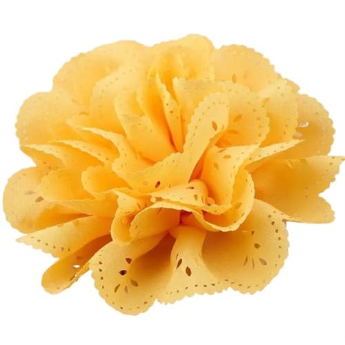 Chiffon Blumen 5 stücke 4 "Schöne Chic Weiche Handgemachte Künstliche Stoff Chiffon Blume Zubehör for Mädchen Haar Blumen(Yellow) von Ayztantine