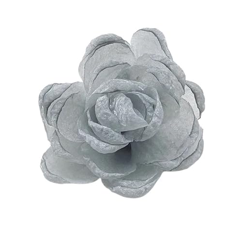 Chiffon Blumen Handgemachte Chiffon Blume Hochzeit Kleidung Dekor DIY Herstellung Zubehör Seide Köpfe Wand Dekoration(Grey) von Ayztantine