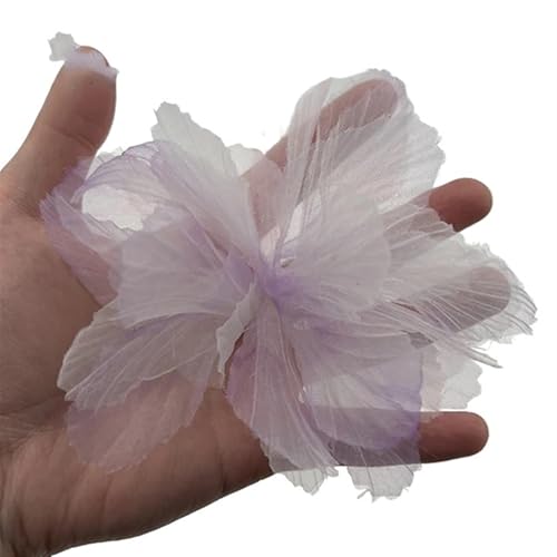 Chiffon Blumen Simulierte Blume 3D Spitze Kopf Hause Hintergrund Wand Kleidung Schuhe Hüte Kleid Dekoration Chiffon Zubehör(5,40pcs) von Ayztantine
