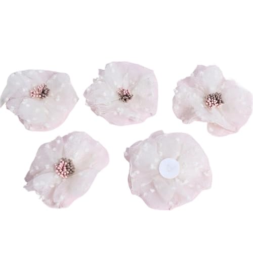 Chiffon Blumen Weiße künstliche Blume Kopf Chiffon gefälschte Blumen Home Decor Hochzeit Dekoration DIY Kranz Handwerk(13) von Ayztantine