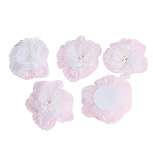 Chiffon Blumen Weiße künstliche Blume Kopf Chiffon gefälschte Blumen Home Decor Hochzeit Dekoration DIY Kranz Handwerk(14) von Ayztantine