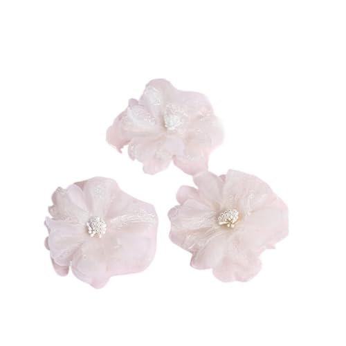 Chiffon Blumen Weiße künstliche Blume Kopf Chiffon gefälschte Blumen Home Decor Hochzeit Dekoration DIY Kranz Handwerk(22) von Ayztantine