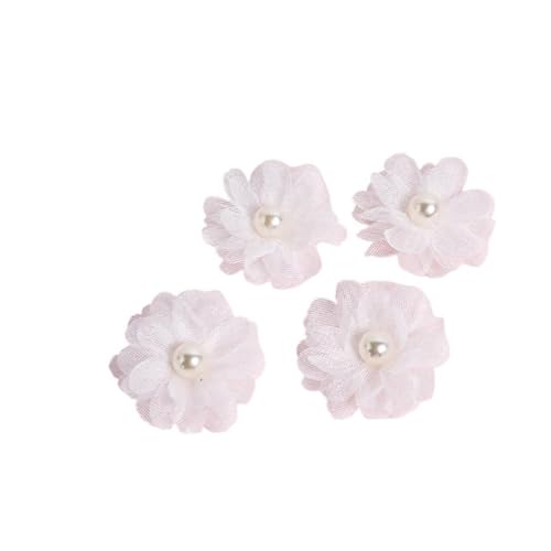 Chiffon Blumen Weiße künstliche Blume Kopf Chiffon gefälschte Blumen Home Decor Hochzeit Dekoration DIY Kranz Handwerk(24) von Ayztantine
