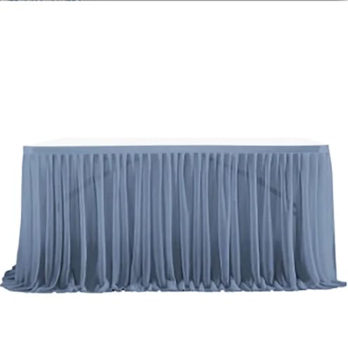 Tischdecke Hochzeit Party Tisch Rock Geburtstag Plissee Dessert Tischdecke Abdeckung Hochzeit Tisch Sockel Home Tisch Dekor für Partys Veranstaltungen, Hochzeiten, Bankette(Grey blue,4FT L1.22mXH0.75m Tischdecke Hochzeit Party Tisch Rock Geburtstag Plissee Dessert Tischdecke Abdeckung Hochzeit Tisch Sockel Home Tisch Dekor für Partys Veranstaltungen, Hochzeiten, Bankette(Grey blue,4FT L1.22mXH0.75m von Ayztantine