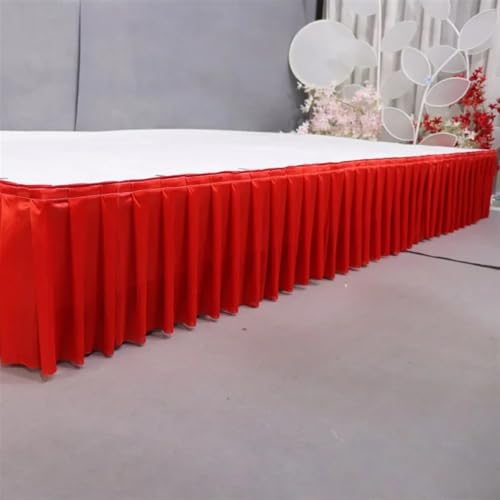 Tischdecke Hochzeit Plissee Tisch Rock Hochzeit Hintergrund Vorhänge Tisch Cothes for Geburtstag Bankett Bühne Tisch Röcke Event Party für Partys Veranstaltungen, Hochzeiten, Bankette(Red,H50cm x L300 Tischdecke Hochzeit Plissee Tisch Rock Hochzeit Hintergrund Vorhänge Tisch Cothes for Geburtstag Bankett Bühne Tisch Röcke Event Party für Partys Veranstaltungen, Hochzeiten, Bankette(Red,H50cm x L300 von Ayztantine