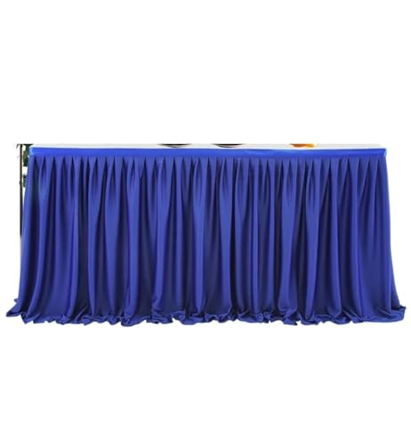 Tischdecke Hochzeit Weißer Tischrock for rechteckige Tische, Falten mit plissiertem Rüschen-Tischrock for Party, Hochzeit, Geburtstag für Partys Veranstaltungen, Hochzeiten, Bankette(Blue,9ft(H78cm L2 Tischdecke Hochzeit Weißer Tischrock for rechteckige Tische, Falten mit plissiertem Rüschen-Tischrock for Party, Hochzeit, Geburtstag für Partys Veranstaltungen, Hochzeiten, Bankette(Blue,9ft(H78cm L2 von Ayztantine