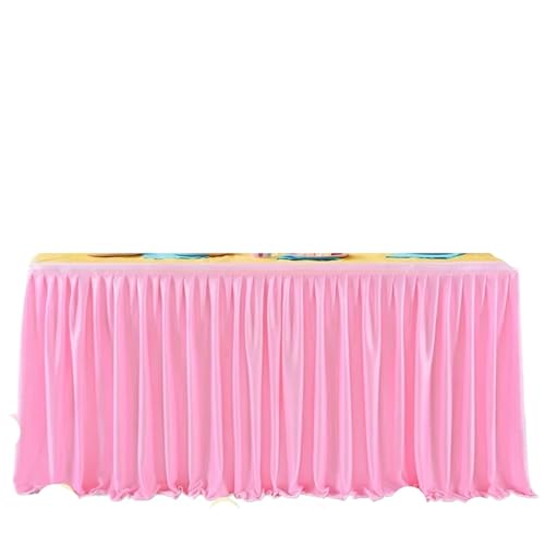 Tischdecke Hochzeit Weißer Tischrock for rechteckige Tische, Falten mit plissiertem Rüschen-Tischrock for Party, Hochzeit, Geburtstag für Partys Veranstaltungen, Hochzeiten, Bankette(Pink,9ft(H78cm L2 Tischdecke Hochzeit Weißer Tischrock for rechteckige Tische, Falten mit plissiertem Rüschen-Tischrock for Party, Hochzeit, Geburtstag für Partys Veranstaltungen, Hochzeiten, Bankette(Pink,9ft(H78cm L2 von Ayztantine