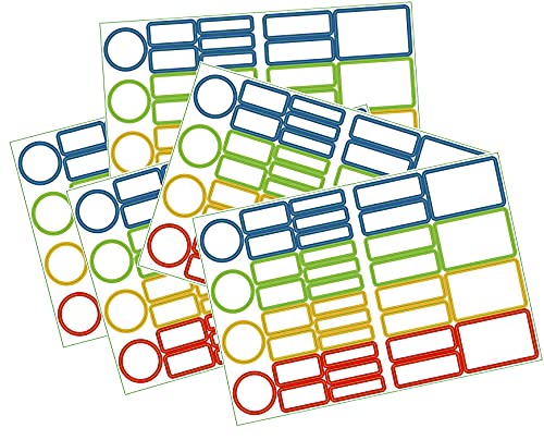Set Namensaufkleber 180 Pcs, Bunte Aufkleber/Stiftetiketten/Klebeetiketten/Etiketten schule - 5 Größen, 4 Farben Set Namensaufkleber 180 Pcs, Bunte Aufkleber/Stiftetiketten/Klebeetiketten/Etiketten schule - 5 Größen, 4 Farben von Azatemgo