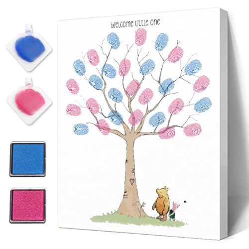 Gender Reveal Fingerprint Tree for Baby Shower, Bear Baby Shower Gender Reveal Game, Cute Bear Pig Tree Baby Shower Guest Book Party Ideas for, Gender Reveal Party Ideas, Gender Reveal Keepsake Game Gender Reveal Fingerprint Tree for Baby Shower, Bear Baby Shower Gender Reveal Game, Cute Bear Pig Tree Baby Shower Guest Book Party Ideas for, Gender Reveal Party Ideas, Gender Reveal Keepsake Game von Azbuk
