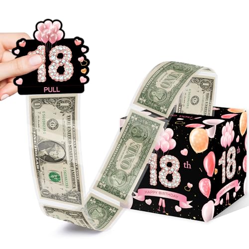 Überraschungs-Geschenkbox zum 18. Geburtstag, Geschenke für Jungen und Mädchen, Happy Birthday Geldgeschenkboxen für Bargeld, Party-Dekorationen zum 18. Geburtstag (mit 35 Beuteln) von Azbuk