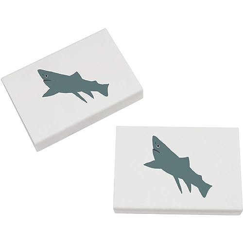 2 x 45 mm Radiergummis "A Shark" (ER00037836) von Azeeda
