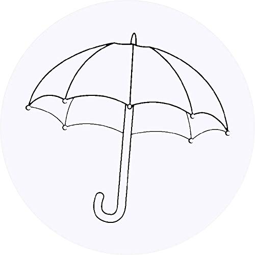 24 x 40mm 'Regenschirm' Aufklebern/Stickers (SK00002551) von Azeeda