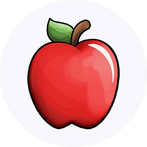24 x 40mm 'Roter Apfel' Aufklebern/Stickers (SK00018496) von Azeeda