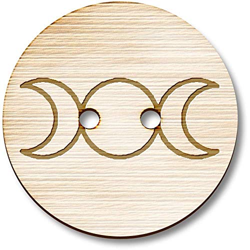 8 x 23mm 'Dreifaches Göttinnen-Symbol' Runde Holz Knopfe (BT00106769) von Azeeda