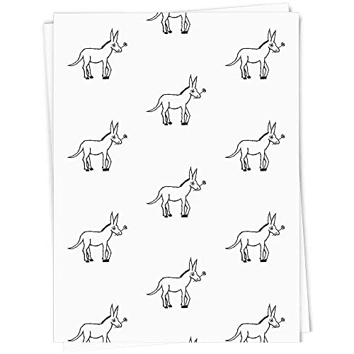 A1 'Esel mit Rose' Geschenkverpackung/Papierpapierblatt (GI00051035) von Azeeda