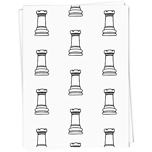 A1 'Turm Schachfigur' Geschenkverpackung/Papierpapierblatt (GI00058079) von Azeeda