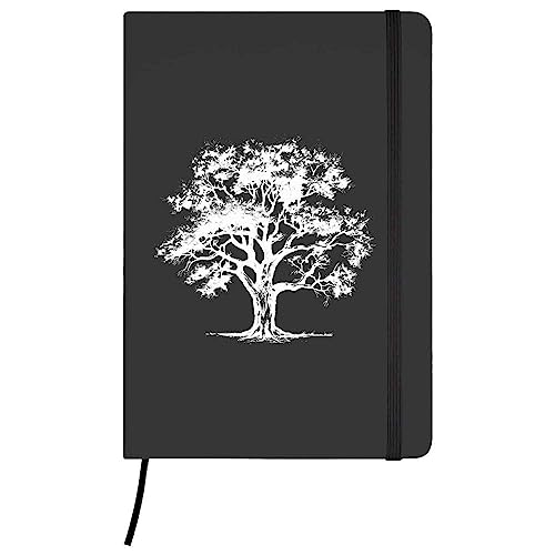 A5 'Baum' Schwarzes Liniertes Notizbuch Gebundenem Buch (NB00053439) von Azeeda