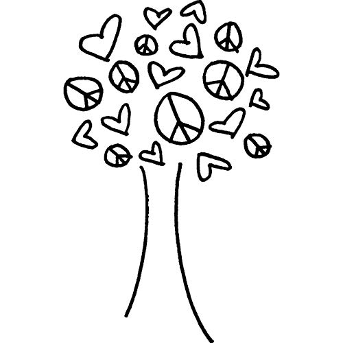 A8 'Friedens- und Liebesbaum' Stempel (Unmontiert) (RS00021690) von Azeeda