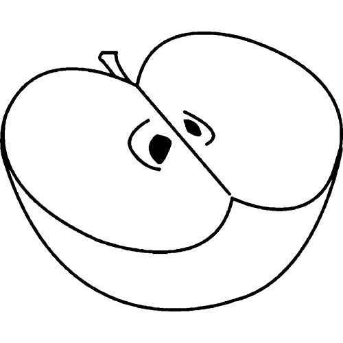 A8 'Halber Apfel' Stempel (Unmontiert) (RS00016195) von Azeeda