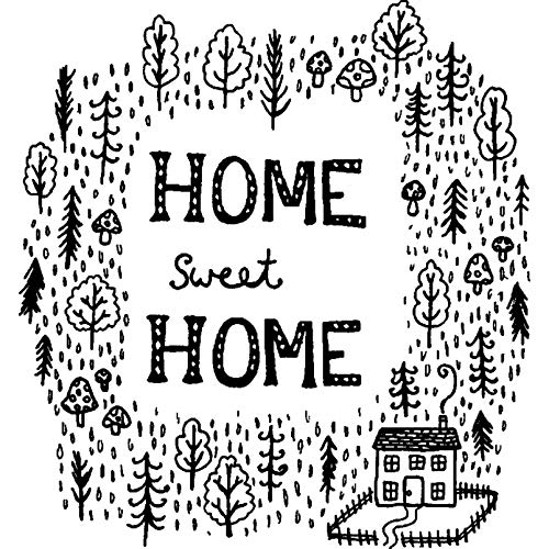 A8 'Home Sweet Home' Stempel (Unmontiert) (RS00020658) von Azeeda