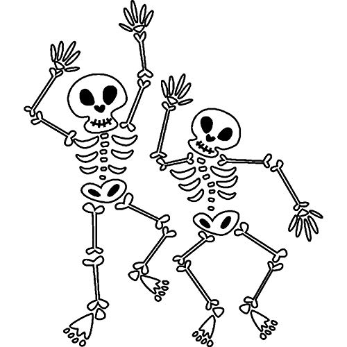 A8 'Tanzende Skelette' Stempel (Unmontiert) (RS00022302) von Azeeda