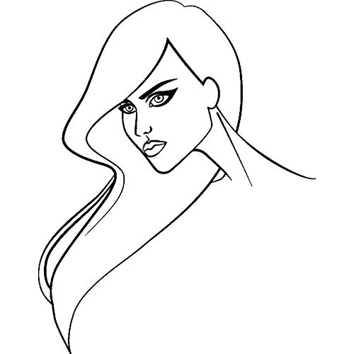 A8 'Weibliches Gesicht' Stempel (Unmontiert) (RS00033271) von Azeeda