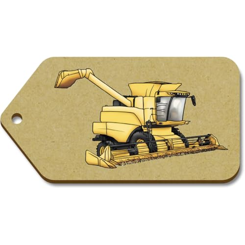 Azeeda 10 x Groß 'Mähdrescher' Hölzerne Tags (TG00129882) von Azeeda