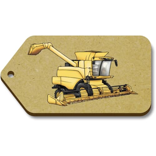 Azeeda 10 x 'Mähdrescher' 66mm x 34mm Hölzerne Tags (TG00129881) von Azeeda