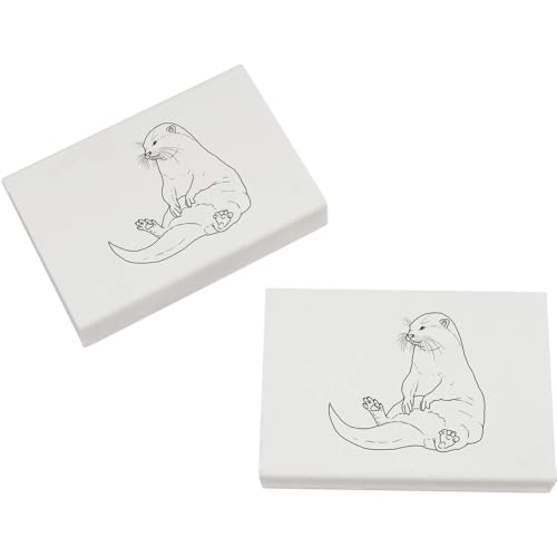 Azeeda 2 x 45mm 'Dicker Otter' Radiergummis (ER00046541) von Azeeda